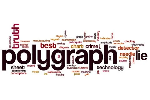 Polygraph word cloud Stock Illustration