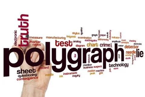 Polygraph word cloud Stock Photos