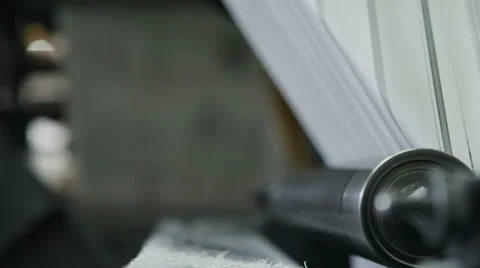 Polygraphic process in a modern printing house Stock Footage 38775848