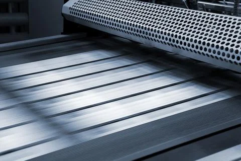 Polygraphic process in modern printing house Stock Photos