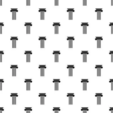 Polyhedral column pattern seamless Stock Illustration