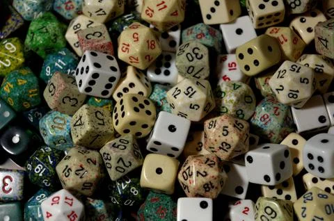 Polyhedral dice as used in table top role playing games 写真素材