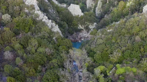 Polylimnio Waterfall 1 스톡 동영상 172144433