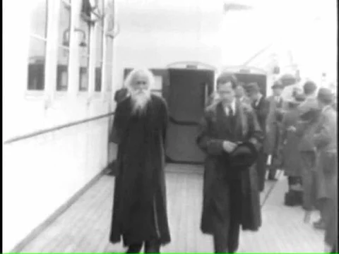 Polymath and Nobel Prize winner Sir Rabindranath Tagore is in Brooklyn, New Stock Footage 83220336
