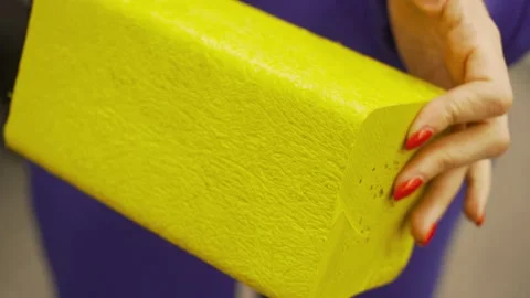 Polymer bar made of recycled plastic. Stock Footage 168080950