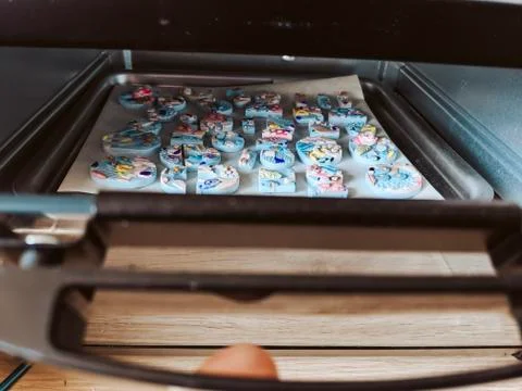 Polymer Clay Baking Foto stock