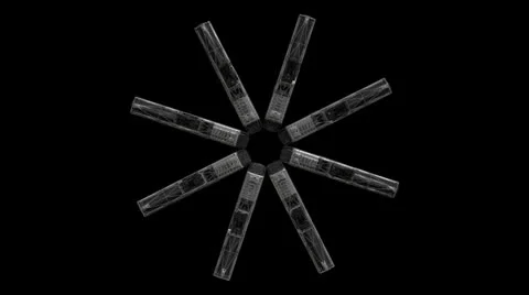 Polymer handgun circle animation 2 - Wireframe 動画素材 24540945