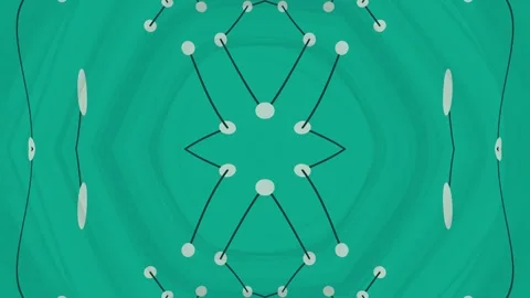 Polymer kaleidoscope pattern on turquoise background 库存影片 331358336