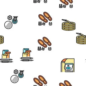 Polymer Material Industry Goods Vector Seamless Pattern Stock Illustration