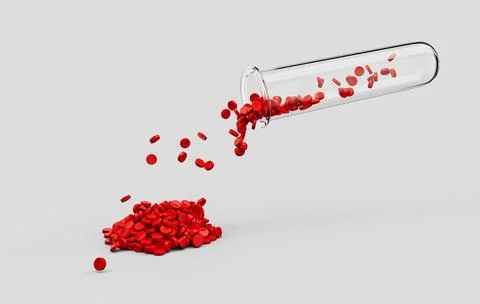 Polymer Plastic bead on with background polymer resin in sample test tube, .. Illustrazione stock