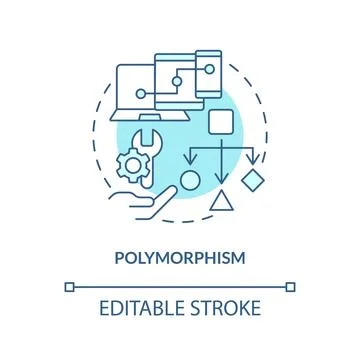 Polymorphism turquoise concept icon 스톡 일러스트