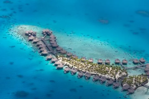 Polynesia aerial view Stock Photos