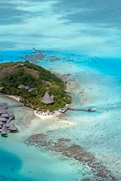 Polynesia aerial view Stock Photos