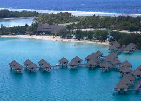 Polynesia aerial view Stock Photos