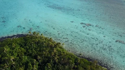 Polynesia Cook Islands tropical paradise view panorama landscape Stock Footage 79849688