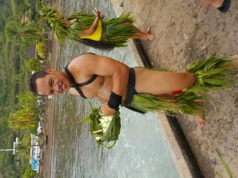 Polynesia native dancer Foto stock