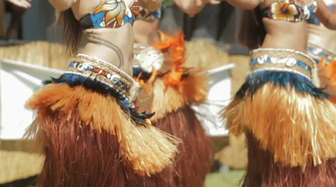 Polynesian hula dancers Stock Footage 62488414