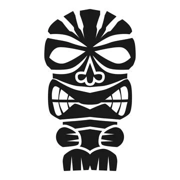 Polynesian idol icon, simple style Stock Illustration