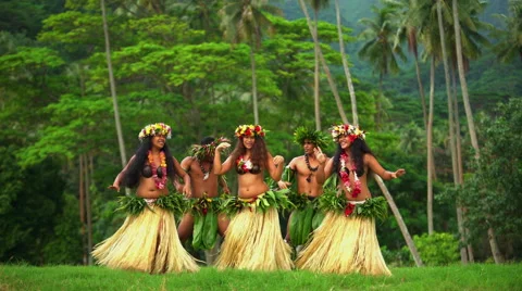 Polynesian men in warrior dress with Stock Video Pond5