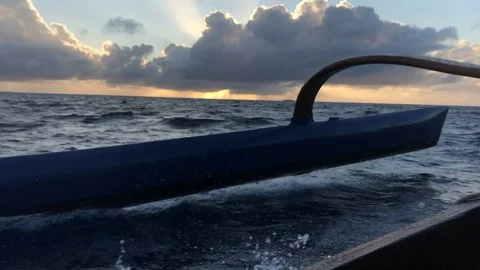 Polynessian boat Stock Footage 82188342