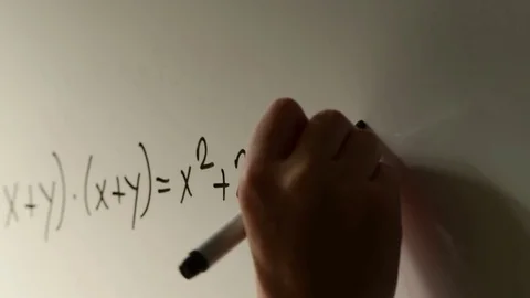 Polynomial function, math class in the school Stock Footage 77444371