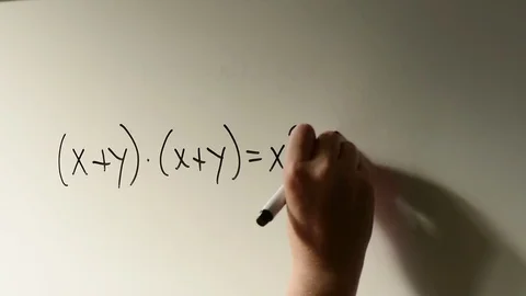 Polynomial function, math class in the school Stock Footage 78563823