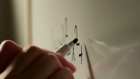 Polynomial function, math class in the school Stock Footage 78564098