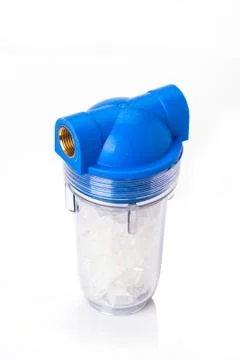 Polyphosphate filter for water Stock Photos