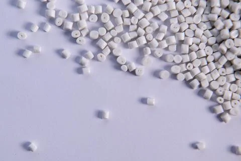 Polypropylene granule close-up background texture Stock Photos