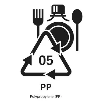 Polypropylene icon, simple style Stock Illustration