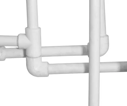 Polypropylene pipes. Isolated on white background Foto stock