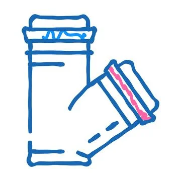 Polypropylene plastic pipes icon doodle illustration Stock Illustration