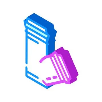 Polypropylene plastic pipes isometric icon vector illustration Stock Illustration