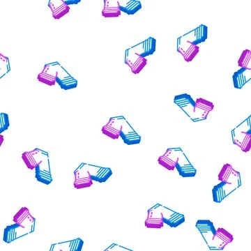 Polypropylene plastic pipes isometric icon seamless pattern Stock Illustration
