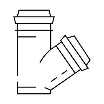 Polypropylene plastic pipes line icon vector illustration Stock Illustration