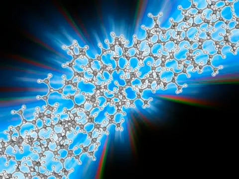 Polypropylene polymer chain Stock Illustration