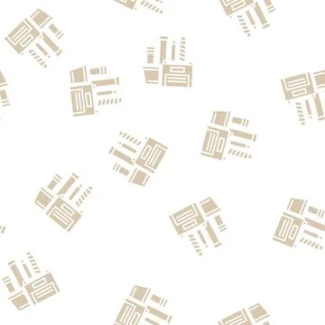 Polypropylene thermoplastic glyph seamless pattern Stock Illustration