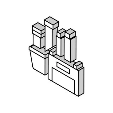 Polypropylene thermoplastic isometric icon vector illustration Stock Illustration