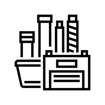 Polypropylene thermoplastic line icon vector illustration Stock Illustration