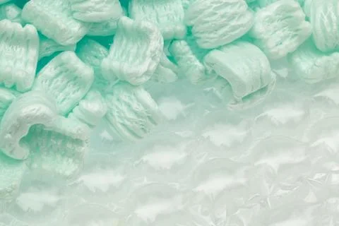 Polystyrene and bubble wrap Stock Photos