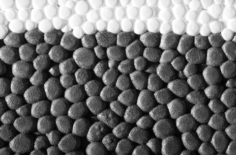 Polystyrene closeup closeup of a white and grey combination Polystyrene su... Stock Photos