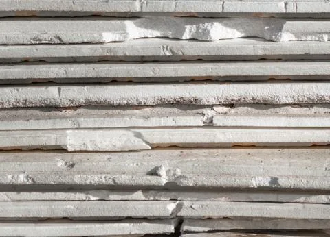 Polystyrene foam. White background. Stock Photos