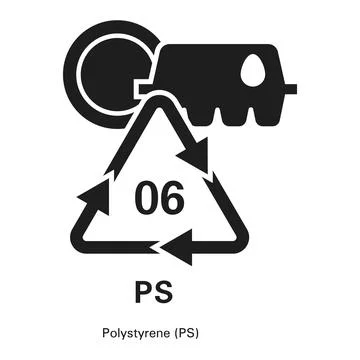 Polystyrene icon, simple style Stock Illustration