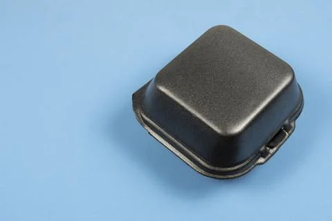 Polystyrene packaging black closed Stock Photos