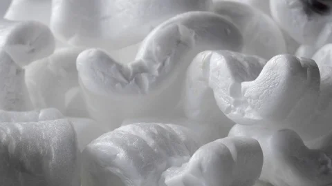 Polystyrene packaging material 4K stock footage Stock Footage 83174644