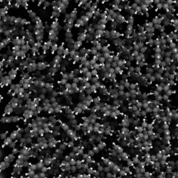 Polystyrene (ps) plastic, chemical structure - detail. used in insulation mat Stock Illustration