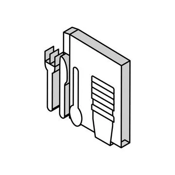 Polystyrene thermoplastic isometric icon vector illustration Stock Illustration