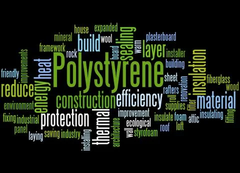 Polystyrene, word cloud concept 스톡 일러스트