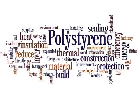 Polystyrene, word cloud concept Stock Illustration
