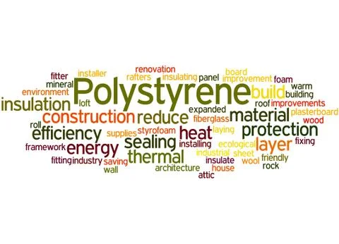 Polystyrene, word cloud concept 스톡 일러스트